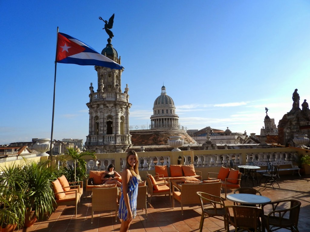 Terraço do Hotel Inglaterra | Vista linda da cidade. Ao fundo: Gran Teatro de Habana & Capitólio