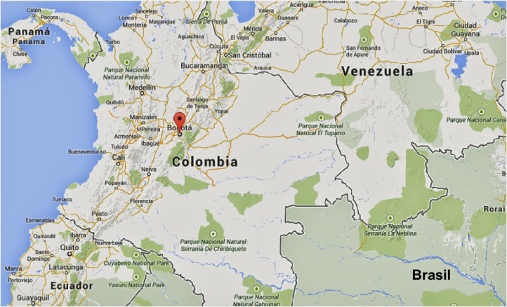 dicas de bogotá - mapa colômbia