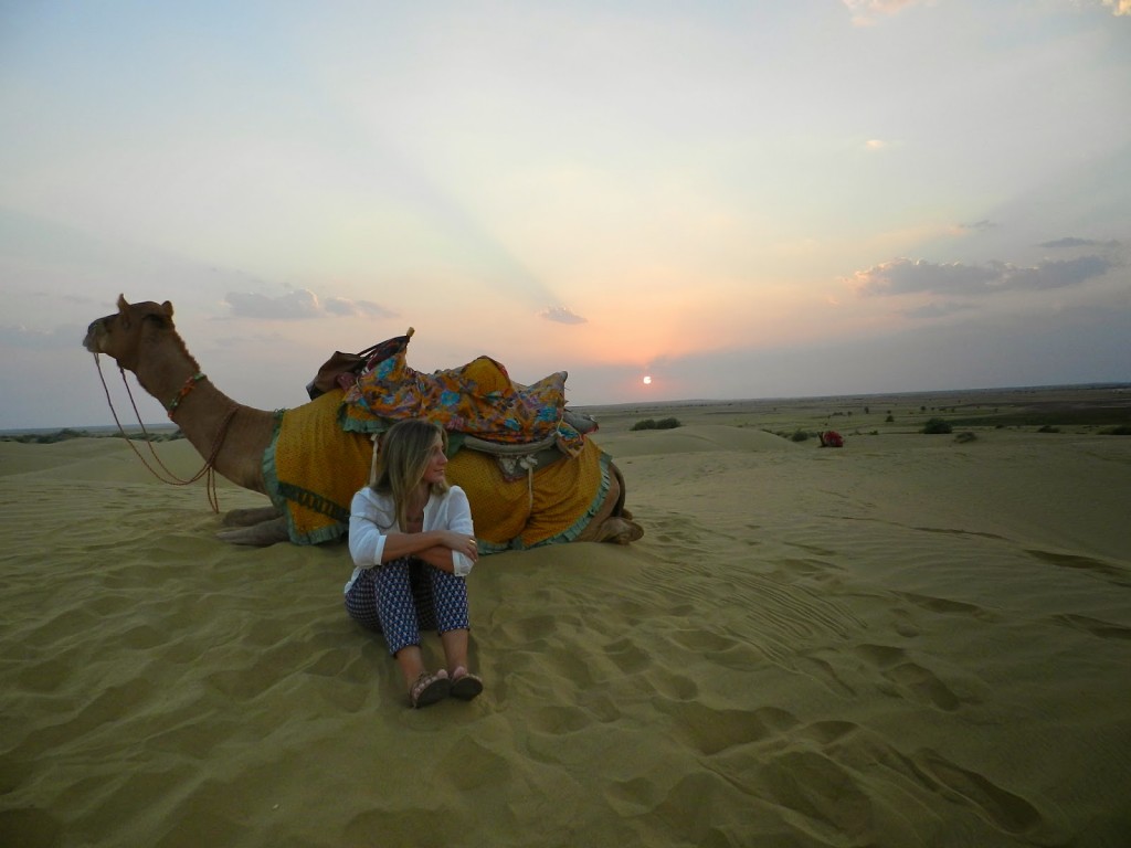 Por do sol em Sam Sand Dunes, Thar Desert