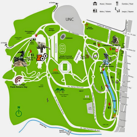 Mapa do Parque General San Martín - enorme! | fonte: site do parque