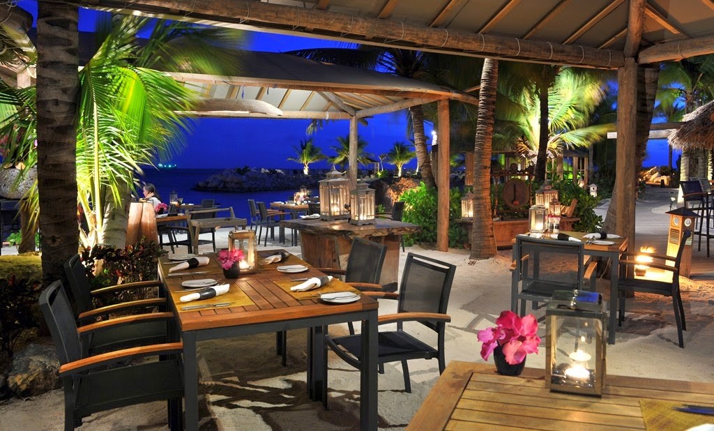Restaurante do hotel Baoase em Curaçao