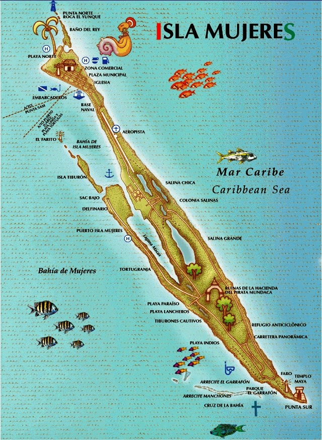 Mapa de Isla Mujeres | fonte: isla-mujeres.net
