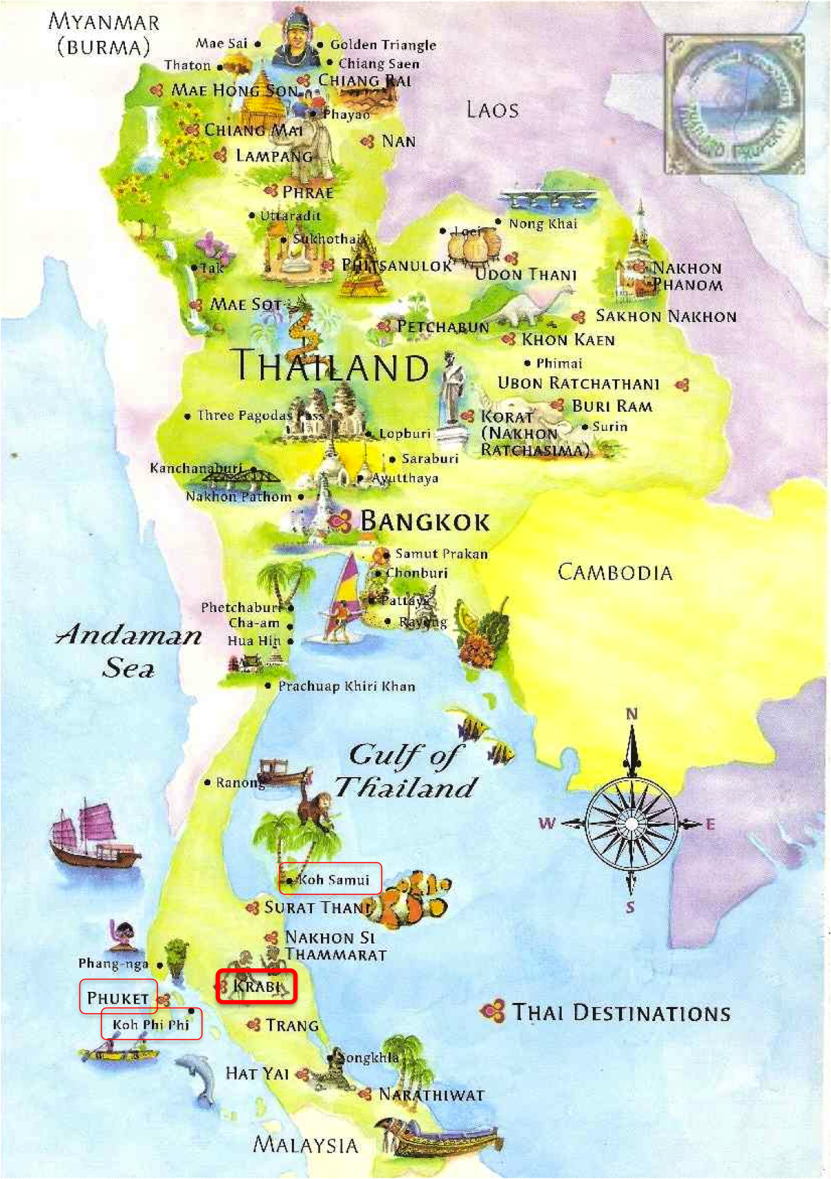 000 map thailand south beaches