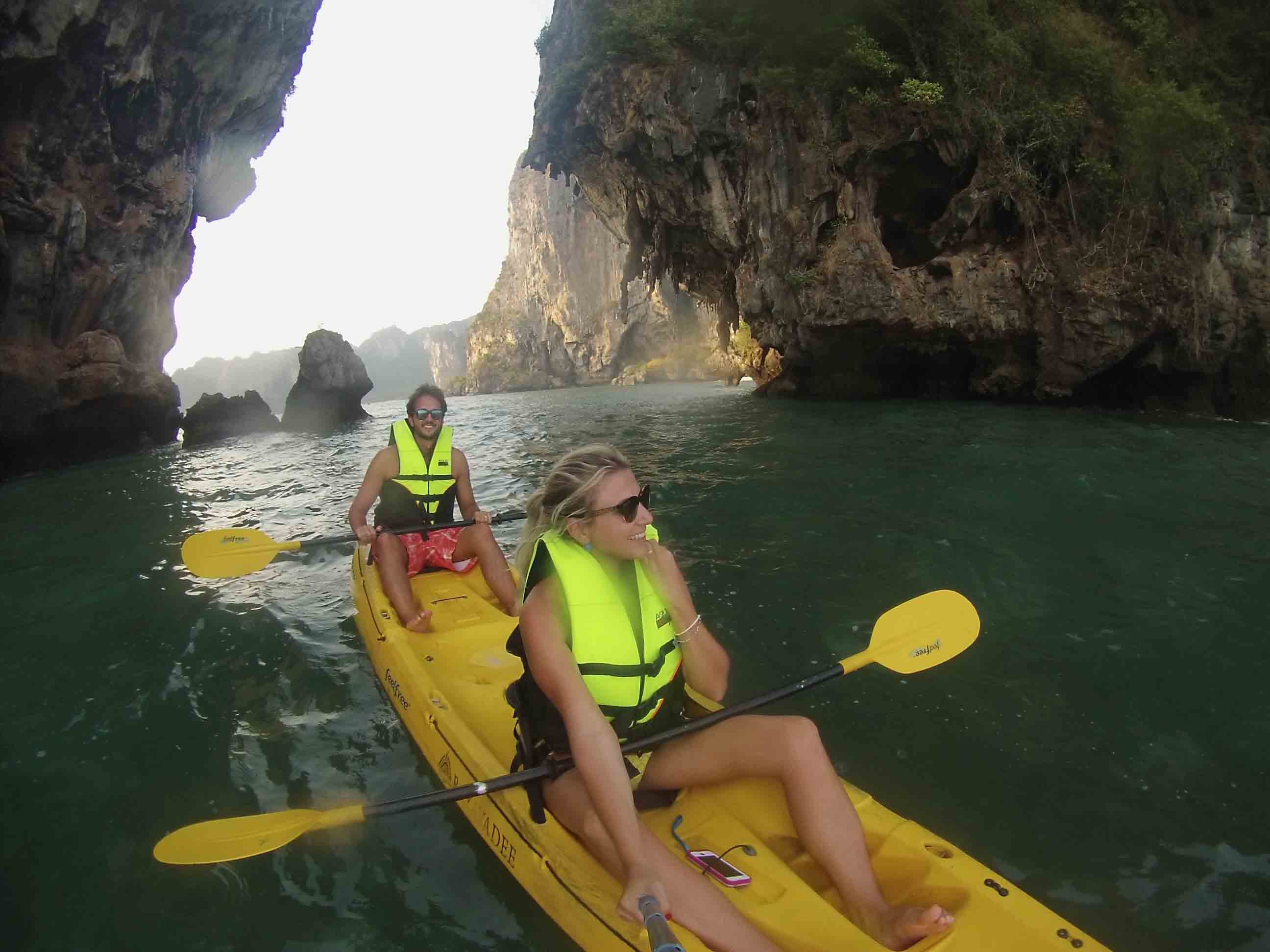kayak phranang cave beach krabi thailand