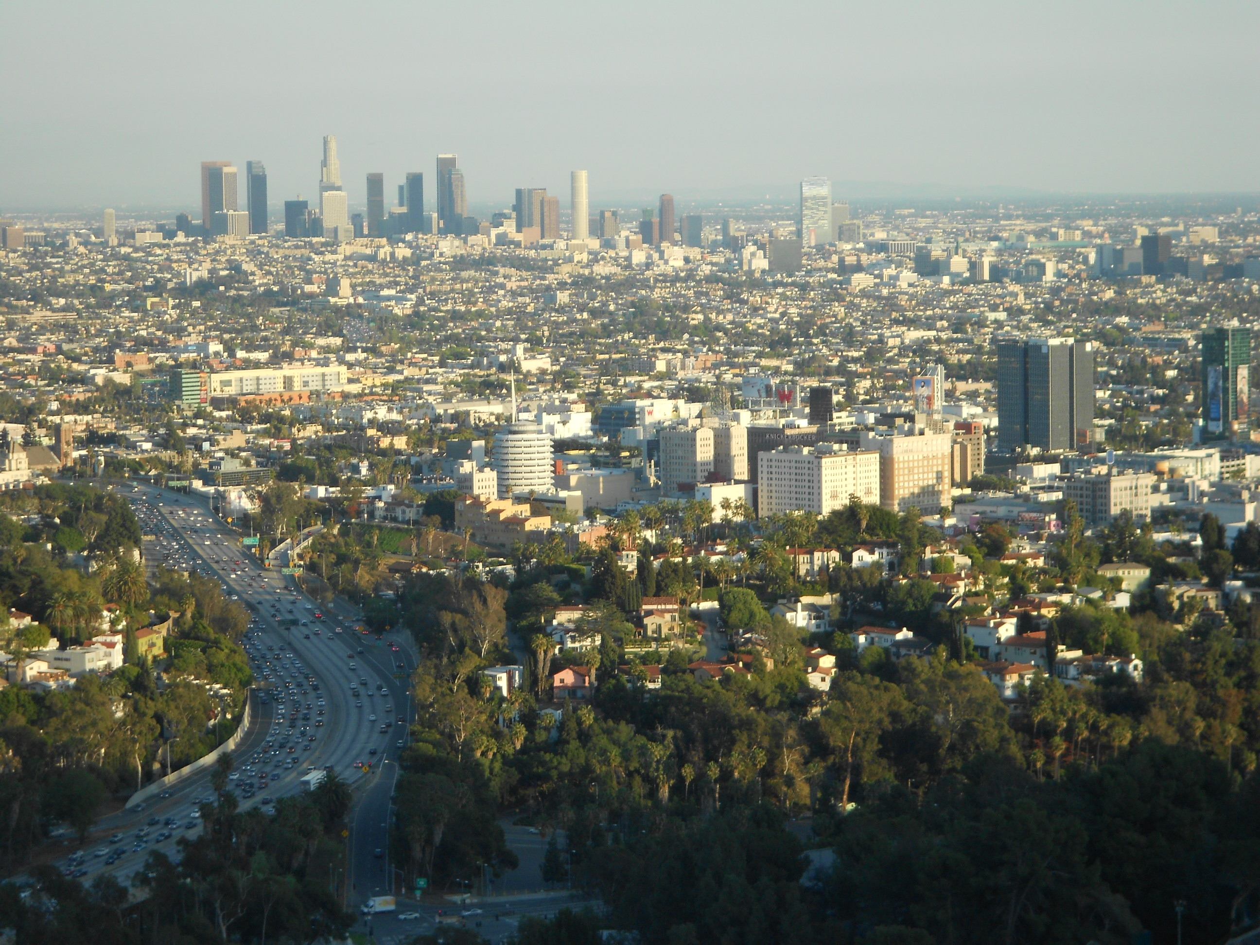 Vista de Los Angeles pela Mulholland Drive