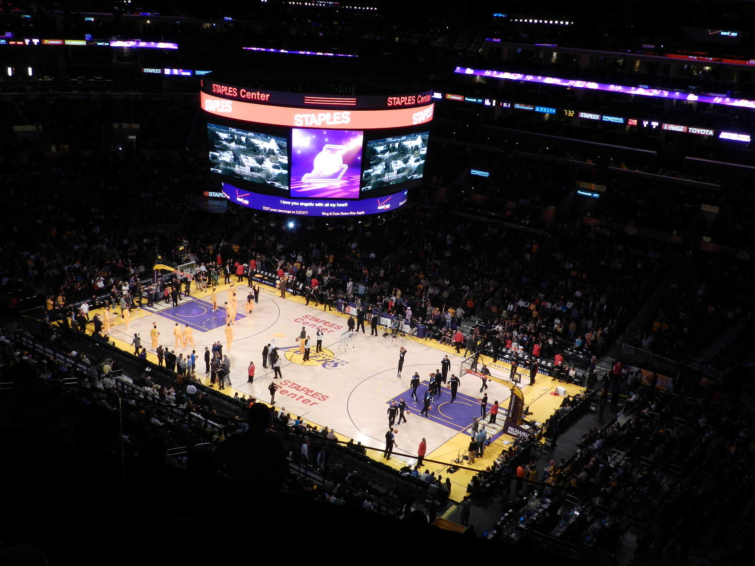 staples center lakers basquete los angeles downtown