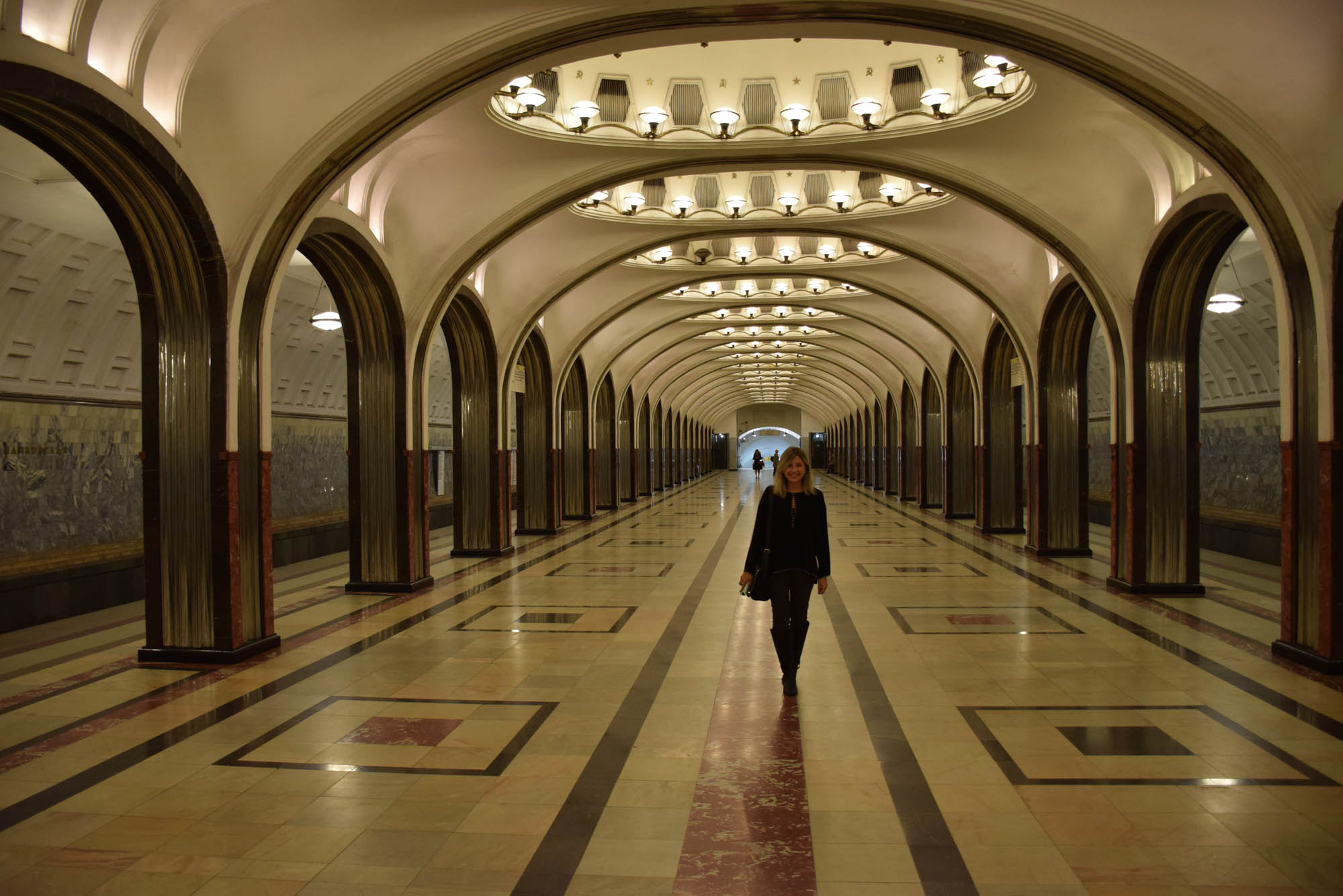 Estação de metrô Mayakovskaya Moscou 