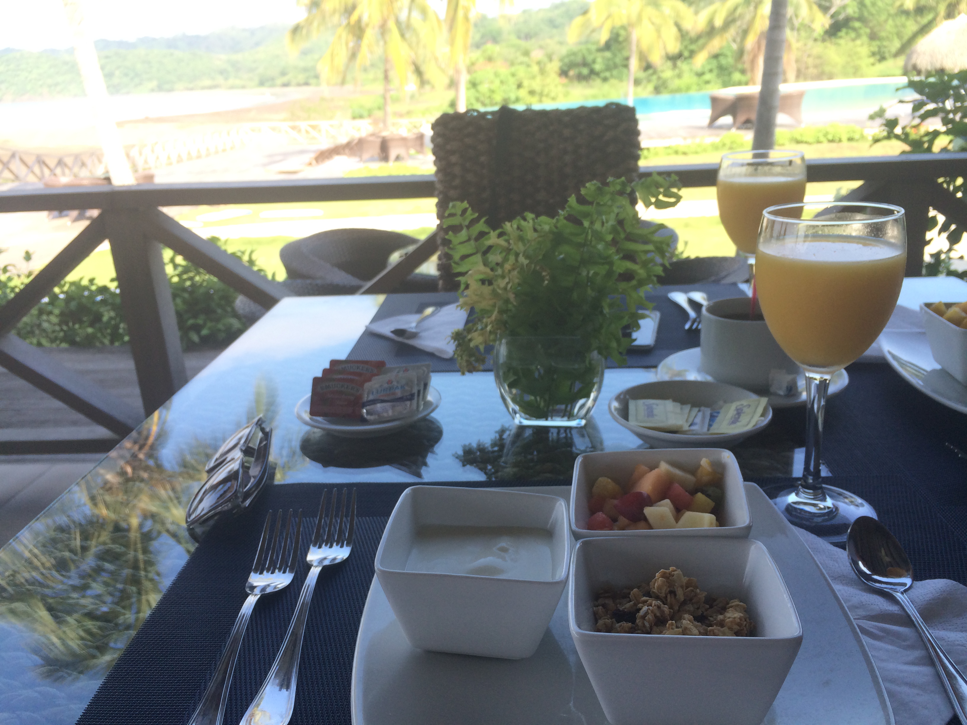 Nosso café da manhã no Playa Venao Hotel Resort