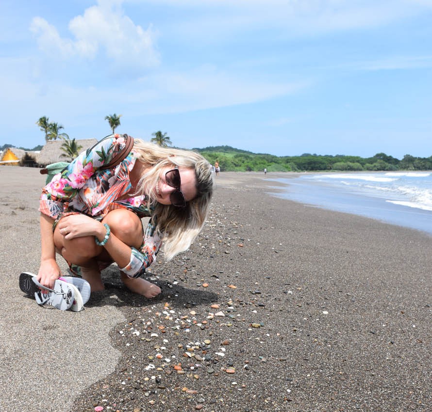 Areia negra da Playa Venao