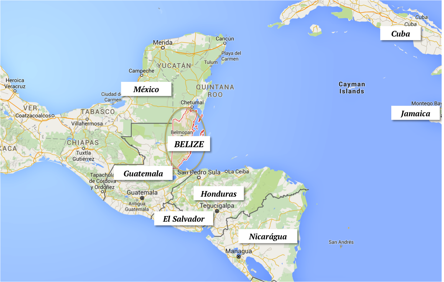 belize mapa america central onde fica localizacao viagem turismo dicas