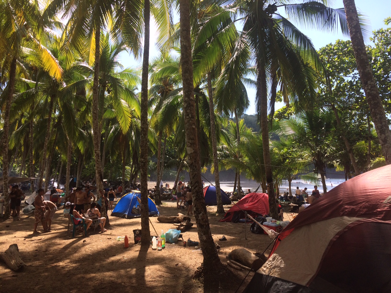 Playa Ventanas em um 1º de janeiro - mais cheia que o normal