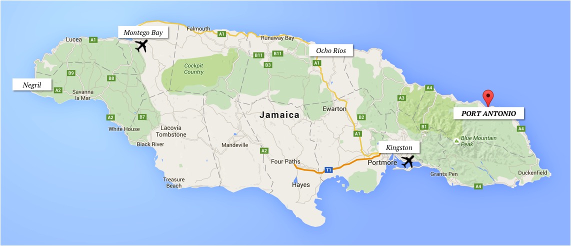 como chegar port antonio jamaica