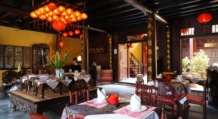Recepção e restaurante do Vinh Hung Heritage Hotel, no centro histórico de Hoi An | foto: divulgação