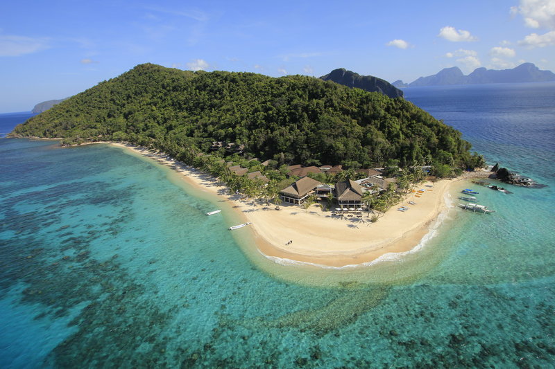 Vista aérea do Pangulasian Island Resort | foto: divulgação