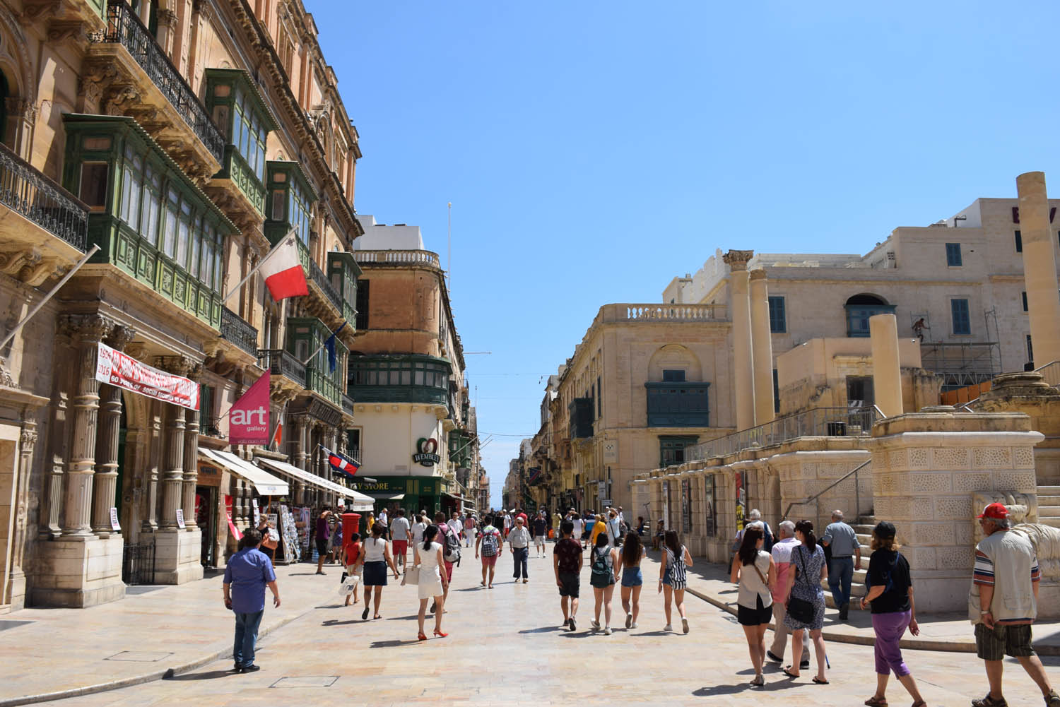 Republic Street - uma das principais ruas de Valletta