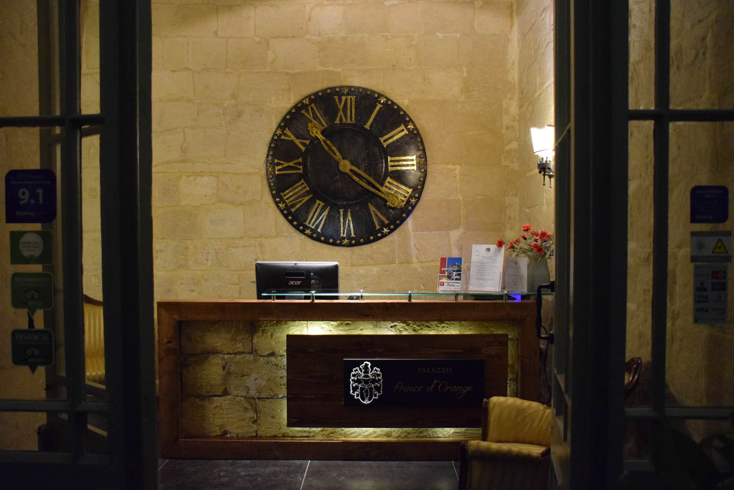Recepção - Hotel Palazzo Prince d'Orange - Valletta - Malta