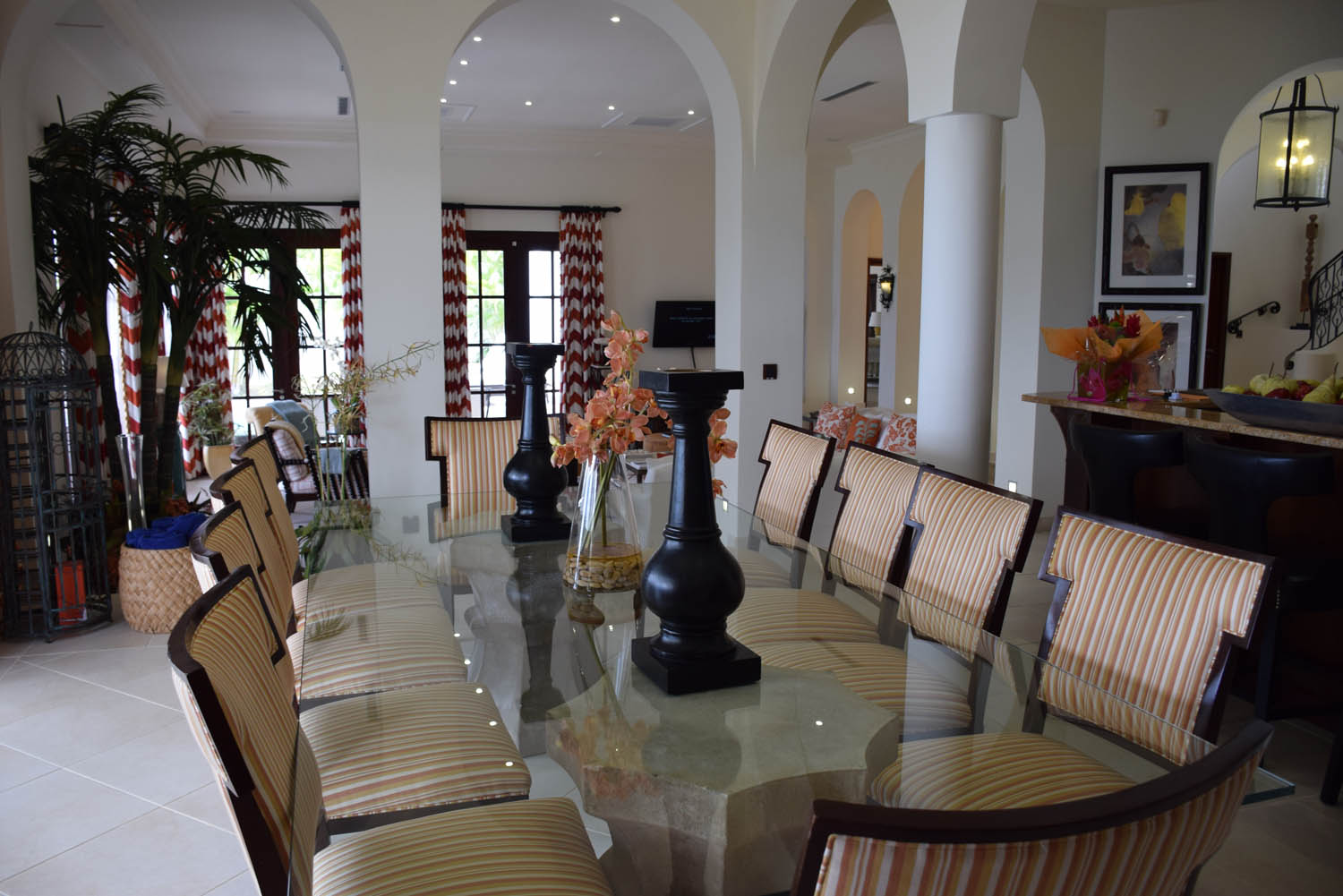 Ainda dentro da sala da Villa Sucrier no Belmond La Samanna Hotel, St. Martin
