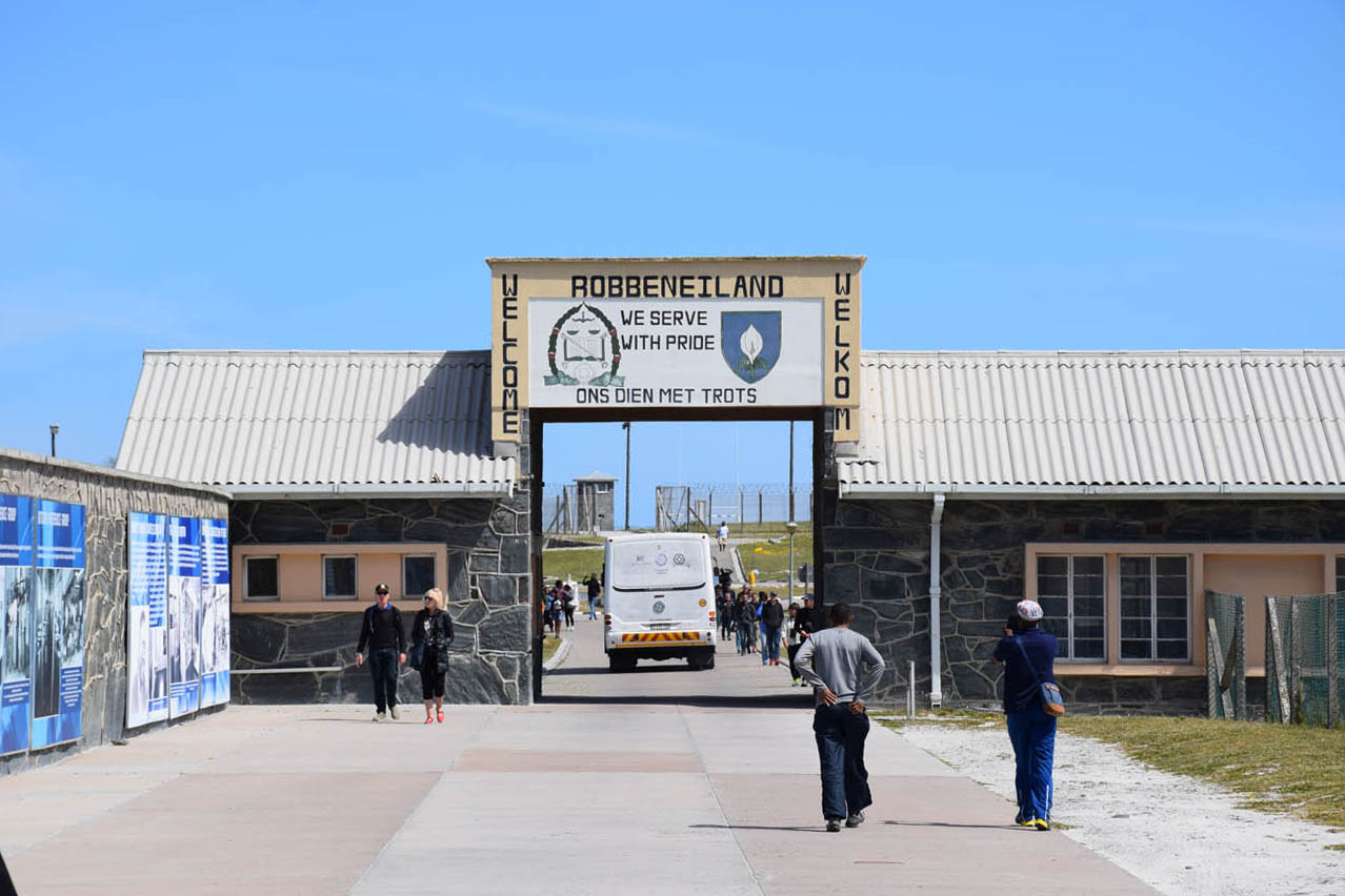 Chegando na Robben Island, onde Mandela ficou preso