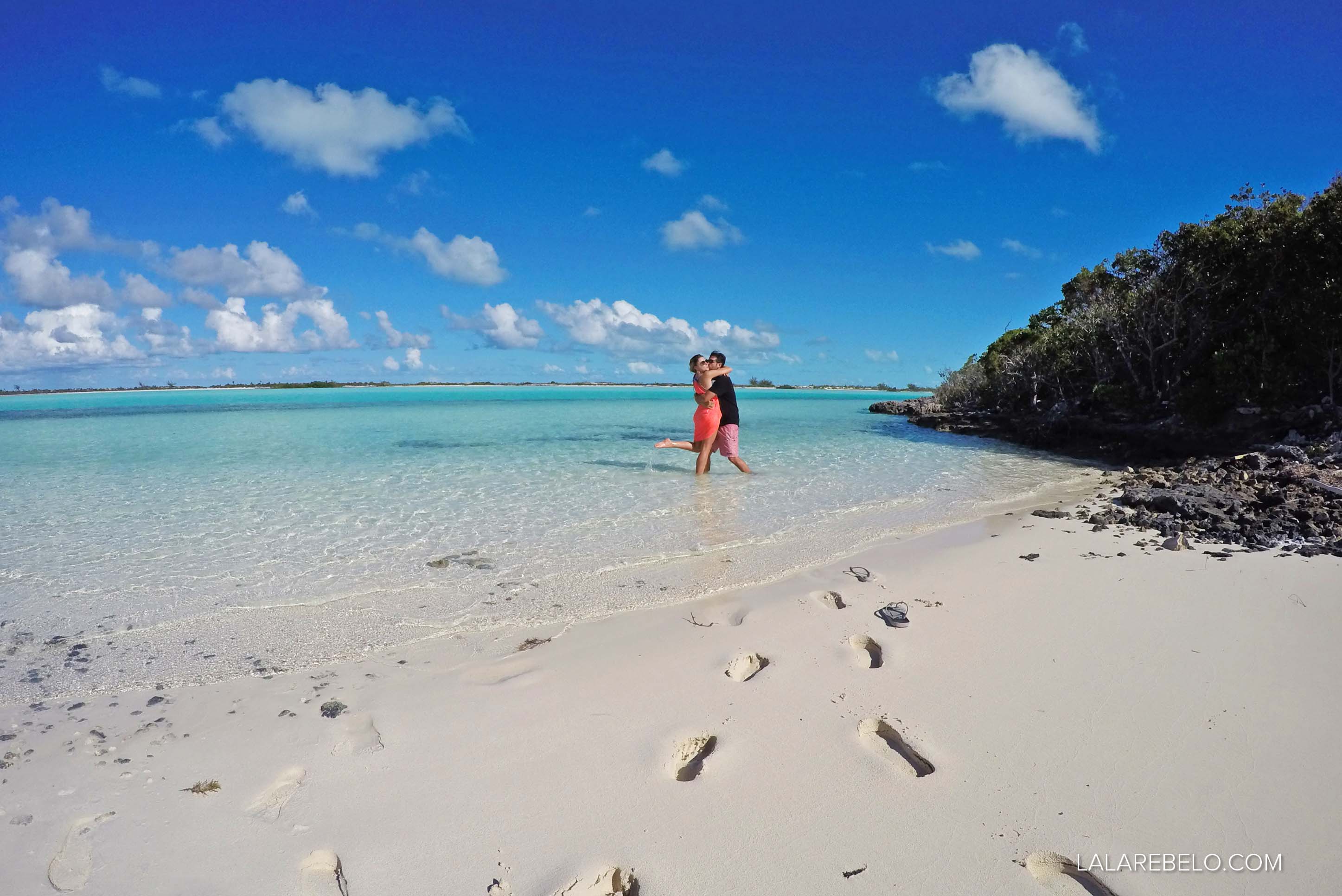 Uma praia só para nós! Haulover Bay - Rolle Town - Exuma - Bahamas