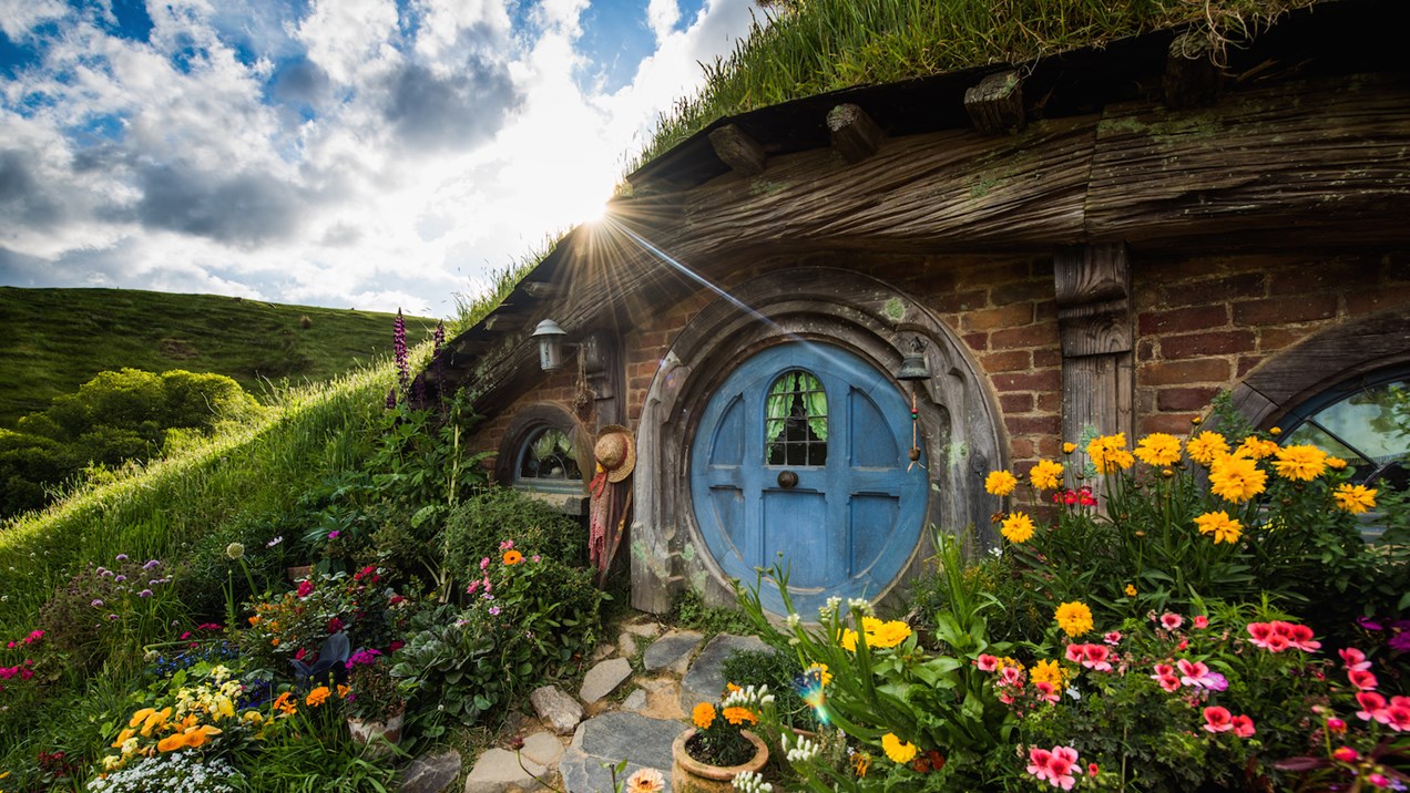 Hobbiton Movie Set na Nova Zelândia - cenário de Senhor dos Anéis e The Hobbit