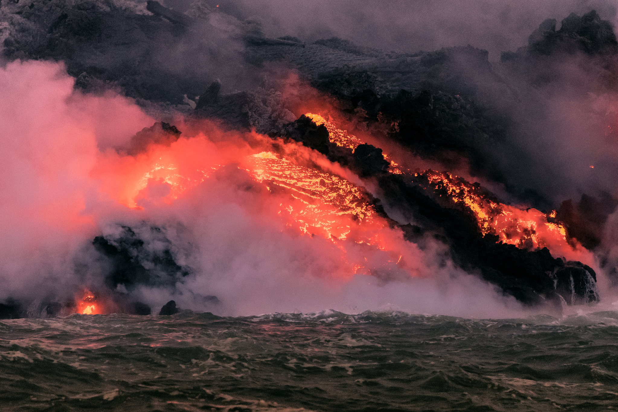 Kilauea Volcano - Big Island - Hawaii - lava from the sea