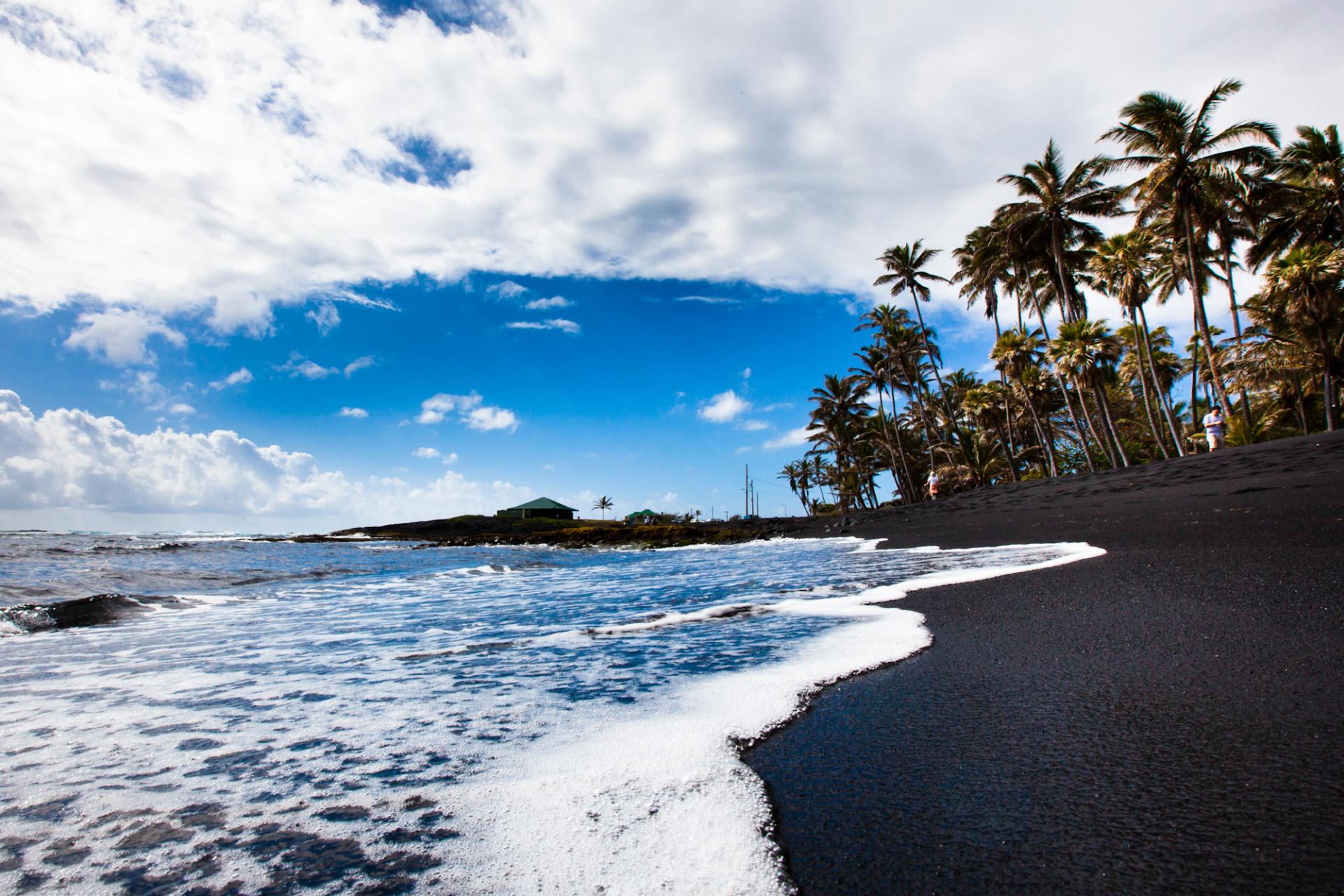Punaluu Black Sand Beach Big Island Hawaii