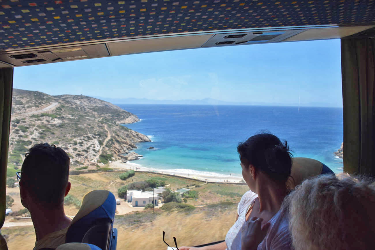 ônibus Donoussa - como se locomover na ilha